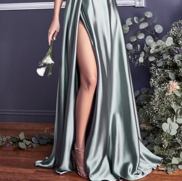 Prom dresses bridesmaids formal party satin - Picture 7 of 15